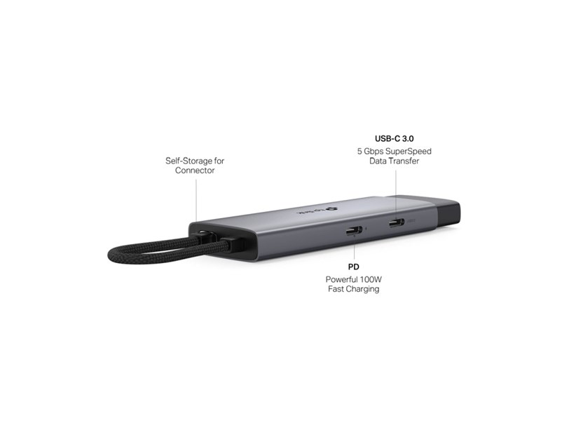 TP-Link 5-portni USB-C HUB 2xUSB-A, 1xUSB-C, 1xUSB-C PD, 1x HDMI 4K 60Hz, crni 