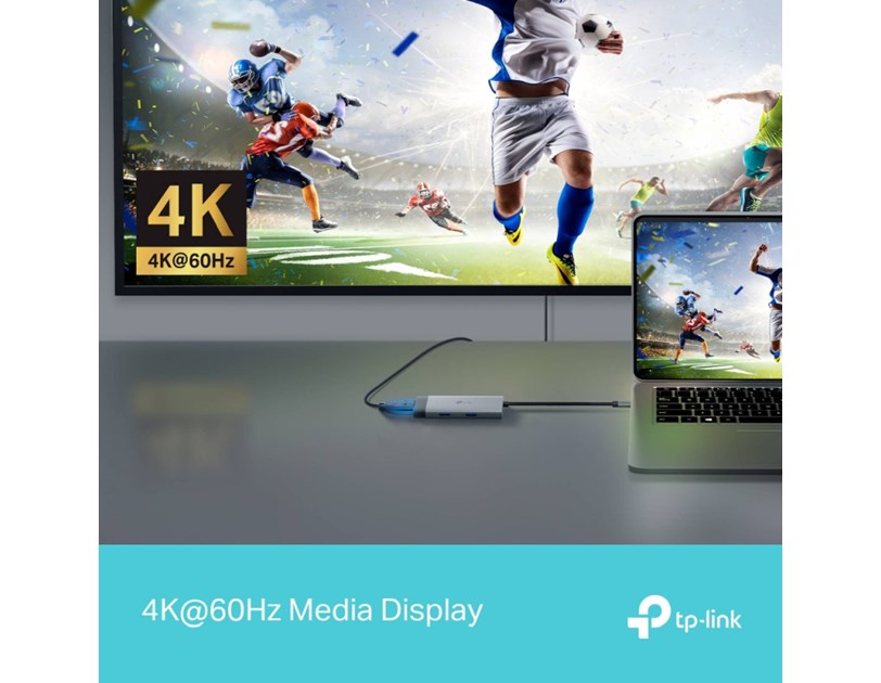 TP-Link 5-portni USB-C HUB 2xUSB-A, 1xUSB-C, 1xUSB-C PD, 1x HDMI 4K 60Hz, crni 