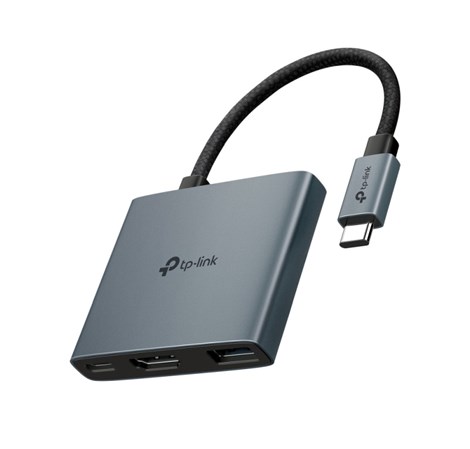 TP-Link 3-portni USB-C HUB 1xUSB-A, 1xUSB-C PD, 1x HDMI 4K 60Hz, crni 