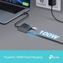 TP-Link 3-portni USB-C HUB 1xUSB-A, 1xUSB-C PD, 1x HDMI 4K 60Hz, crni 