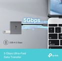 TP-Link 3-portni USB-C HUB 1xUSB-A, 1xUSB-C PD, 1x HDMI 4K 60Hz, crni 