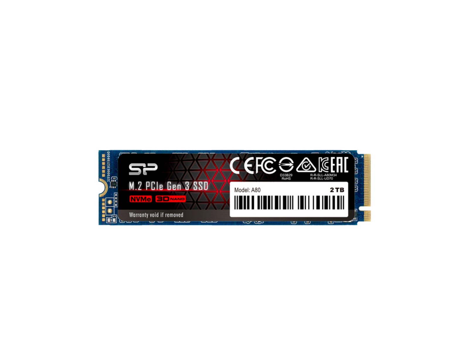 Silicon Power A80 512GB SSD M.2 2280 PCIe NVMe Gen3x4, DRAM cache