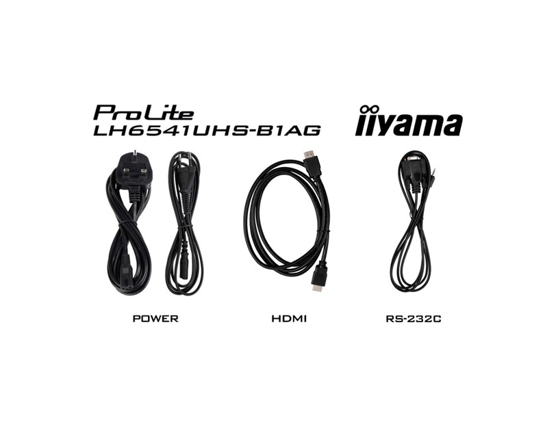 IIYAMA 65" LH6541UHS-B1AG 4K UHD (3840x2160) VA Signage, 16:9, 6.5ms, 500 cd/m2, 5000:1, HDMI, USB-A, zvučnici, crni 