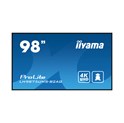 IIYAMA 98" LH9875UHS-B2AG 4K UHD (3840x2160) IPS Signage, 60Hz, 16:9, 8ms, 500 cd/m2, 1200:1, VGA/DVI/HDMI/DP, 2x USB-A, zvučnici, crni 