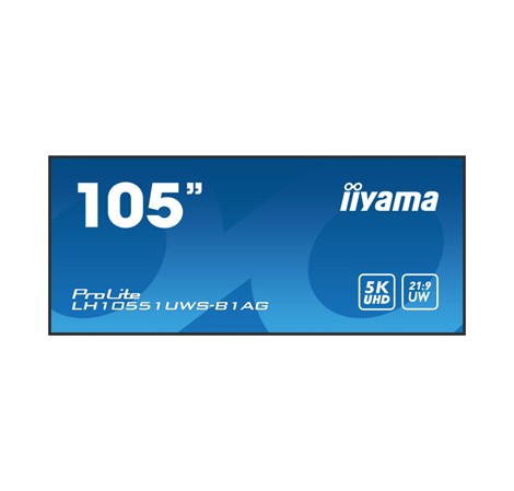 IIYAMA 105" LH10551UWS-B1AG 5K UW (5120x2160) IPS, 60Hz, 21:9, 8ms, 500 cd/m2, 1200:1, HDMI, DP, 4xUSB-A, 1xUSB-C, zvučnici, crni  