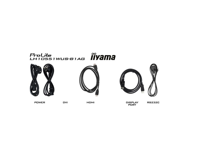 IIYAMA 105" LH10551UWS-B1AG 5K UW (5120x2160) IPS Signage, 60Hz, 21:9, 8ms, 500 cd/m2, 1200:1, HDMI, DP, 4xUSB-A, 1xUSB-C, zvučnici, crni  