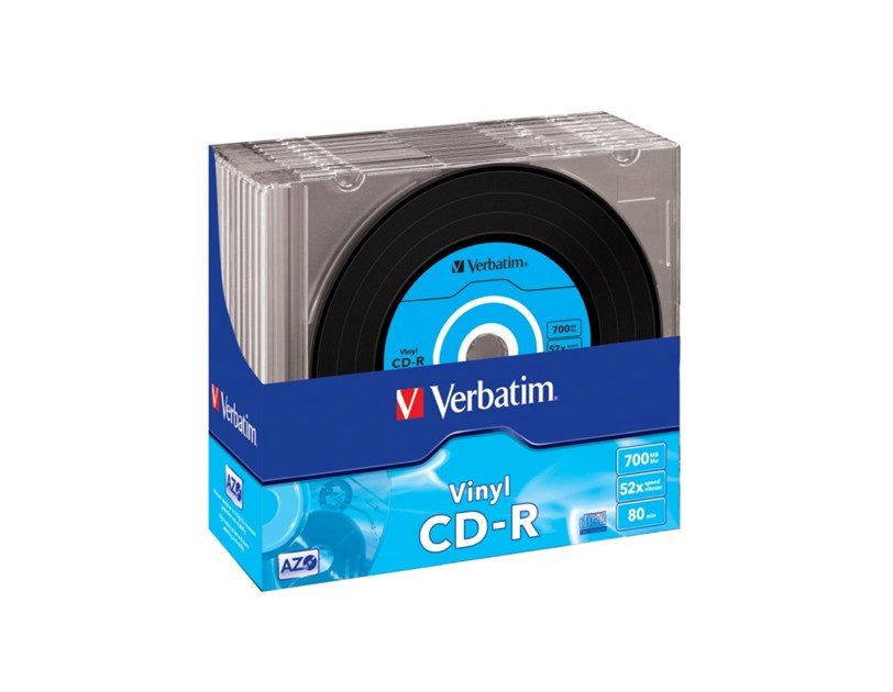 CD-R Verbatim 700MB 48× Datalife/Vinyl Look 10 pack Slimcase