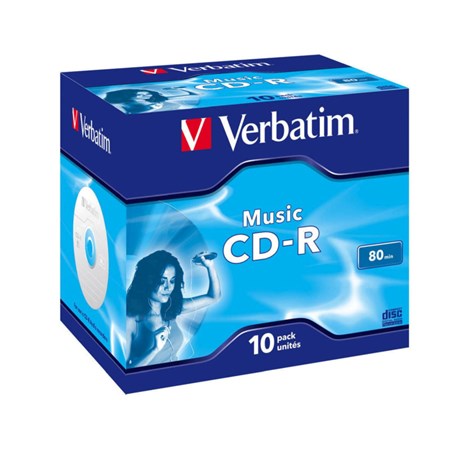 CD-R Verbatim 700MB/80 min Music/Audio CD 10 pack JC