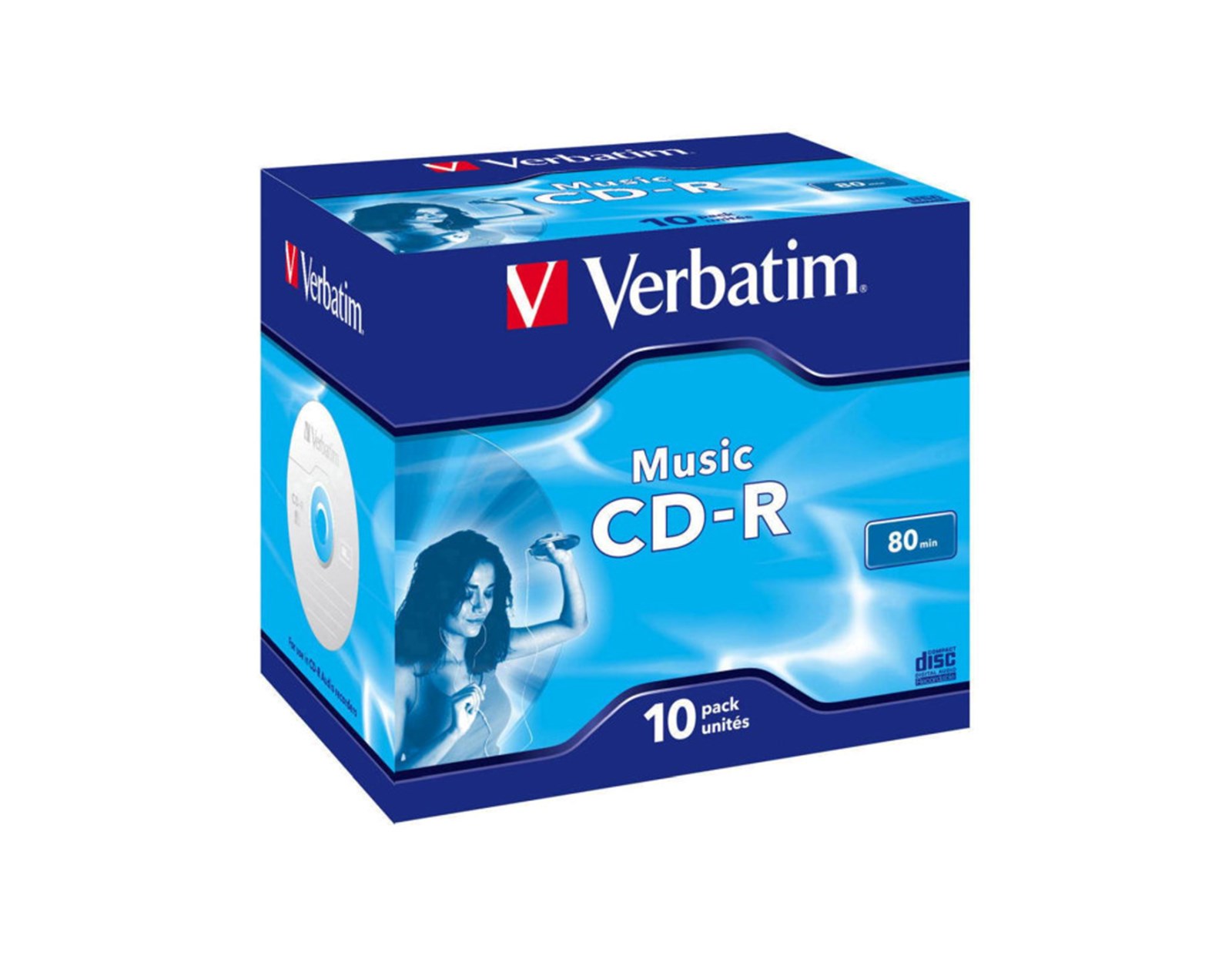 CD-R Verbatim 700MB/80 min Music/Audio CD 10 pack JC