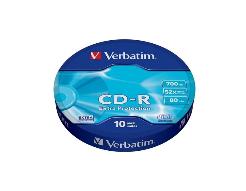 CD-R Verbatim 700MB 52× DataLife/Extra Protection 10 pack wrap