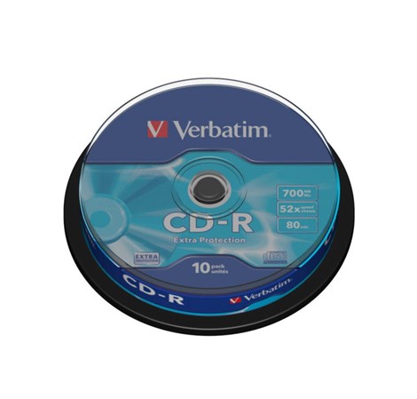 CD-R Verbatim 700MB 52× DataLife/Extra Protection 10 pack spindle