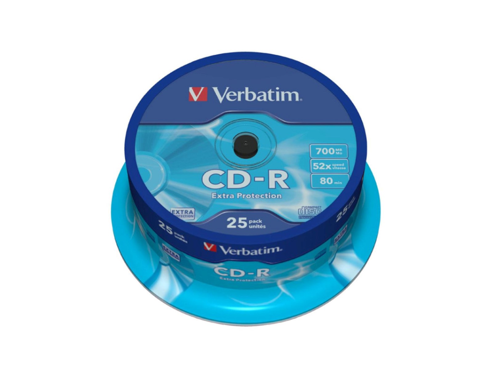 CD-R Verbatim 700MB 52× DataLife/Extra Protection 25 pack spindle
