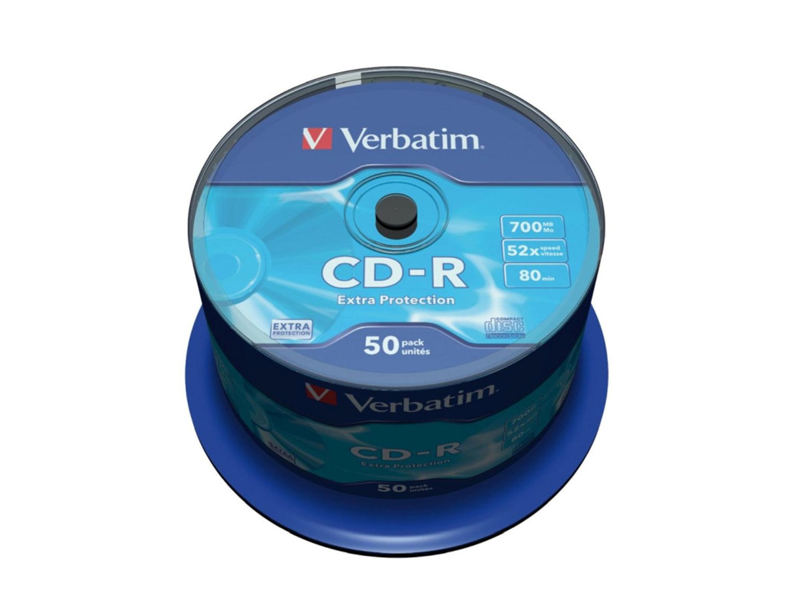 CD-R Verbatim 700MB 52× DataLife/Extra Protection 50 pack spindle