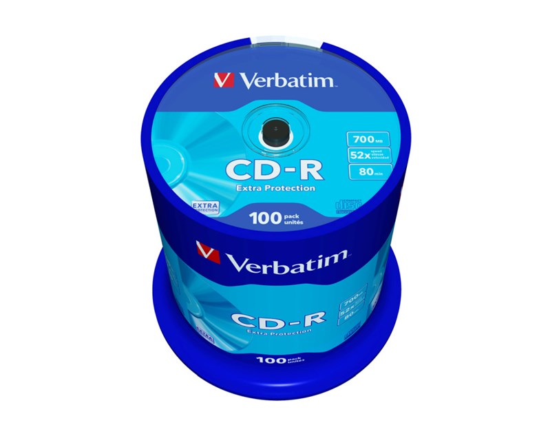 CD-R Verbatim 700MB 52× DataLife/Extra Protection 100 pack spindle