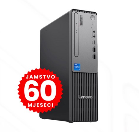 Lenovo ThinkCentre NEO 50s Gen 5, Intel Core i3-14100, 16GB DDR5, 512GB SSD, Intel UHD Graphics 730, DVDRW, VGA/HDMI/DP, tipk/miš + Win 11 Pro + 5Y (12XD008JCR)