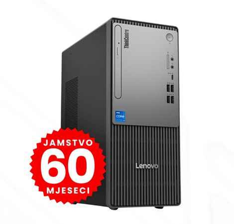 Lenovo ThinkCentre NEO 50t Gen 5, Intel Core i5-14400, 16GB DDR5, 1TB SSD, UHD 730, DVDRW, VGA/HDMI/DP, tipk/miš, Win 11 Pro + 5Y (12UD004MCR)