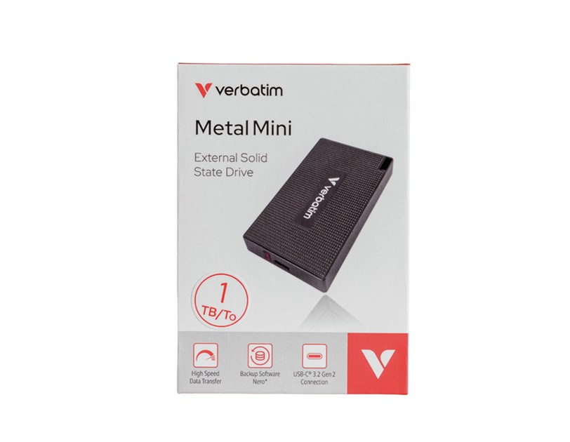 Verbatim Metal Mini 1TB SSD vanjski disk USB-C 3.2 Gen2, 2000/1750 MB/s