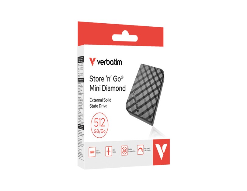 Verbatim Store'n'Go Mini Diamond 2TB SSD vanjski disk USB-C, 1000/1000 MB/s