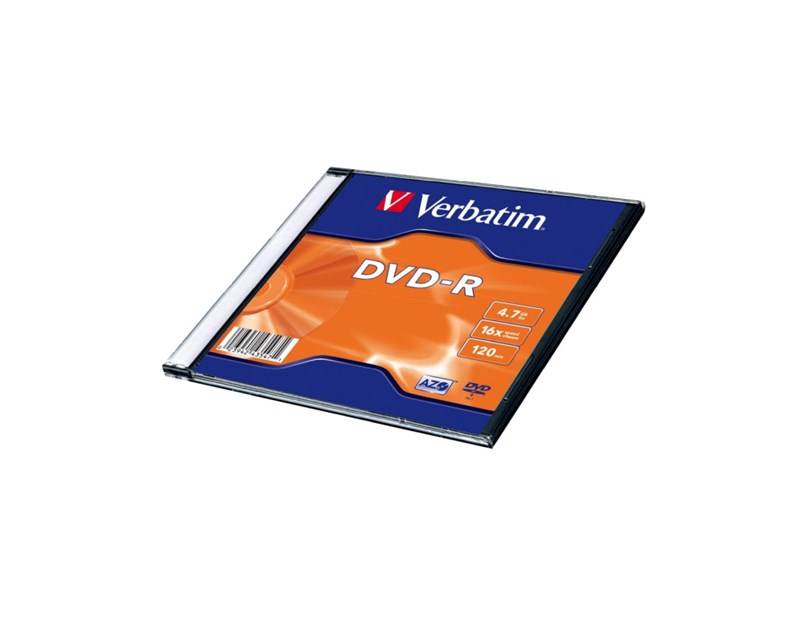 DVD-R Verbatim 4.7GB 16× Matt Silver 1 komad Slimcase 