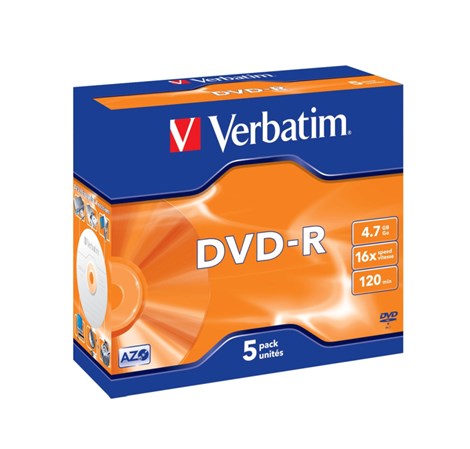 DVD-R Verbatim 4.7GB 16× Matt Silver JC (5 kom.)