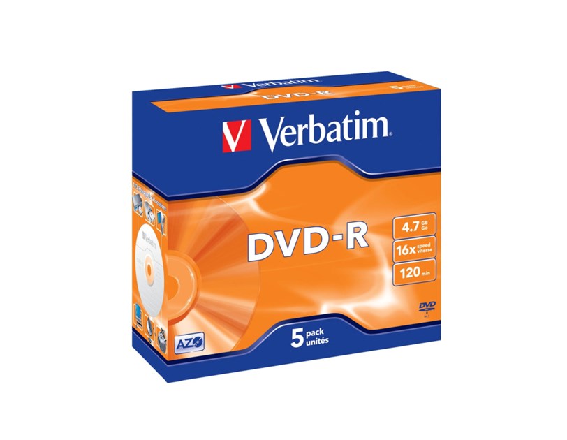DVD-R Verbatim 4.7GB 16× Matt Silver JC (5 kom.)