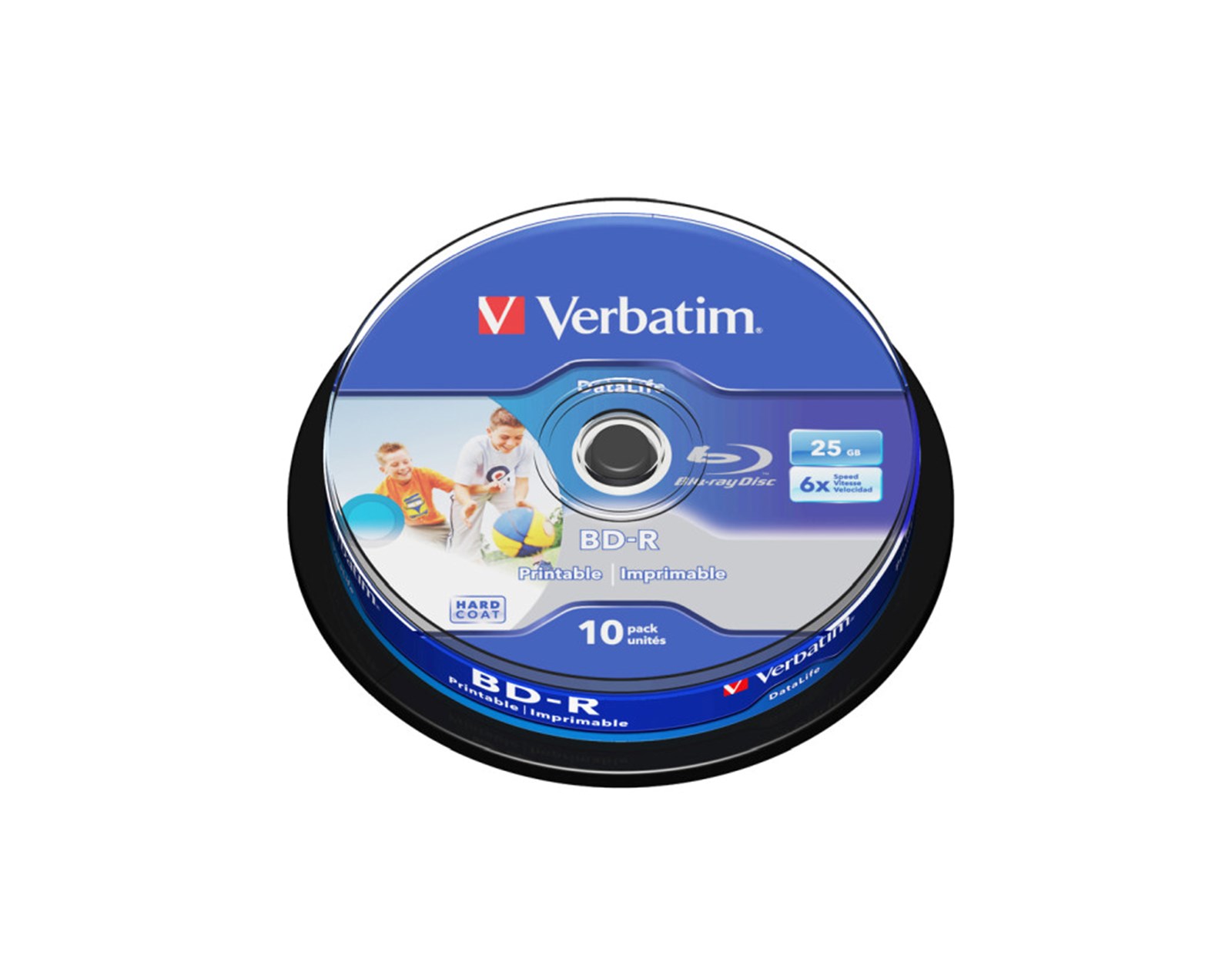 Blu-Ray Verbatim BD-R SL 6× 25GB Wide Inkjet Printable/No ID 10 pack spindle