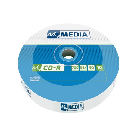 CD-R MyMedia 700MB 52× Matt Silver, Wrap pakiranje 10 kom.