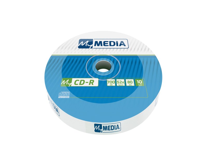 CD-R MyMedia 700MB 52× Matt Silver, Wrap pakiranje 10 kom.