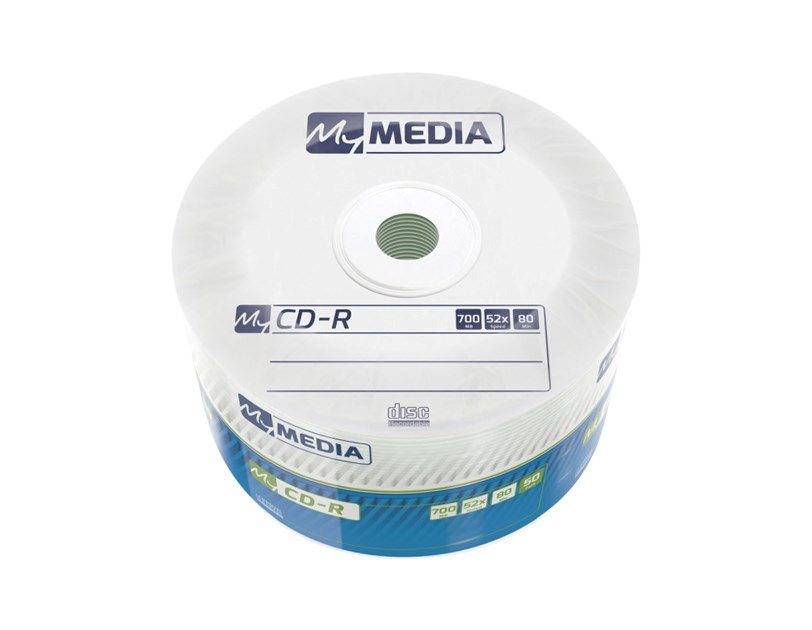 CD-R MyMedia 700MB 52× Matt Silver, Wrap pakiranje 50 kom.