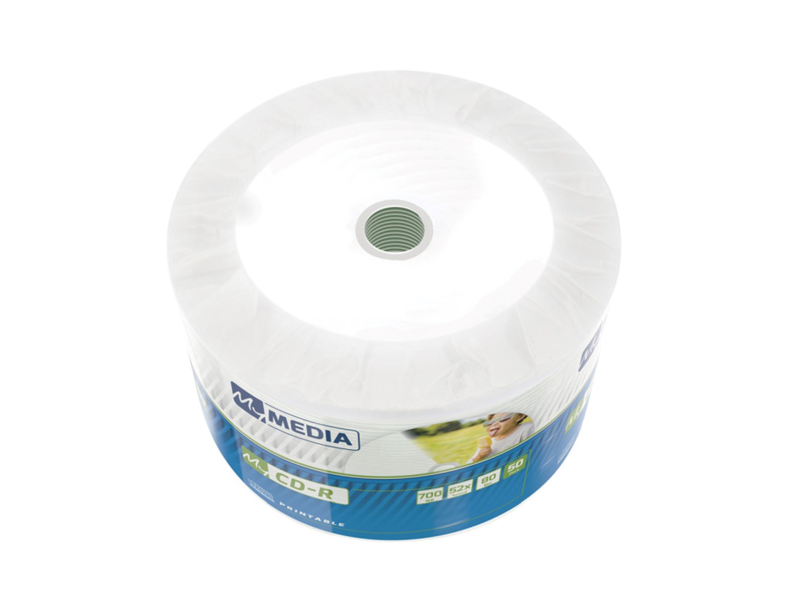 CD-R MyMedia 700MB 52× Wide printabilni, Wrap pakiranje 50 kom.