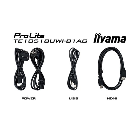 IIYAMA 105" TE10518UWI-B1AG Touchscreen 5K UHD (5120x2160) VA, 21:9, 6,5ms, 450 cd/m2, 4000:1, 4xHDMI, 1xDP, 2xUSB-C, 1xRS-232, 2xRJ45, 8xUSB, zvučnici, crni  