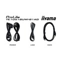 IIYAMA 105" TE10518UWI-B1AG UW5K 5120x2160, iiWare11 , Android 13, 40-Points PureTouch IR+ with zero bonding, VA panel, Multi-Screen Display supported, Metal Housing, Fan-less, Speakers 2x 16W + 