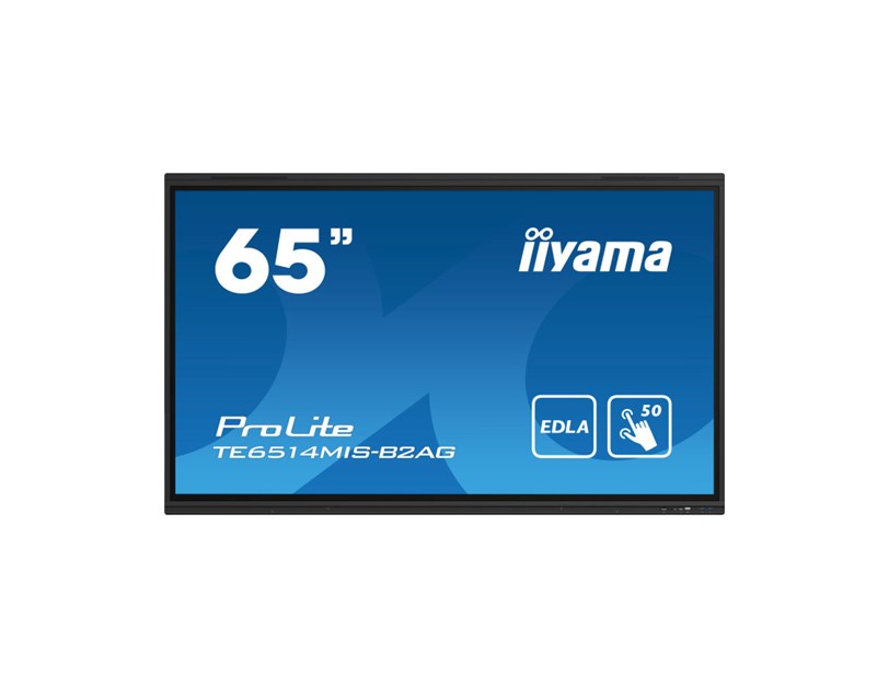 IIYAMA 65" TE6514MIS-B2AG Touchscreen 4K UHD (3840x2160) VA, 16:9, 6.5ms, 450 cd/m2, 5000:1, HDMI/DP, 6xUSB-A, 2xUSB-C, zvučnici, crni 
