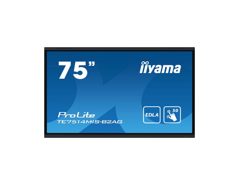 IIYAMA 75" TE7514MIS-B2AG Touchscreen 4K UHD (3840x2160) VA, 16:9, 8ms, 450 cd/m2, 5000:1, HDMI/DP, 6xUSB-A, 2xUSB-C, zvučnici, crni