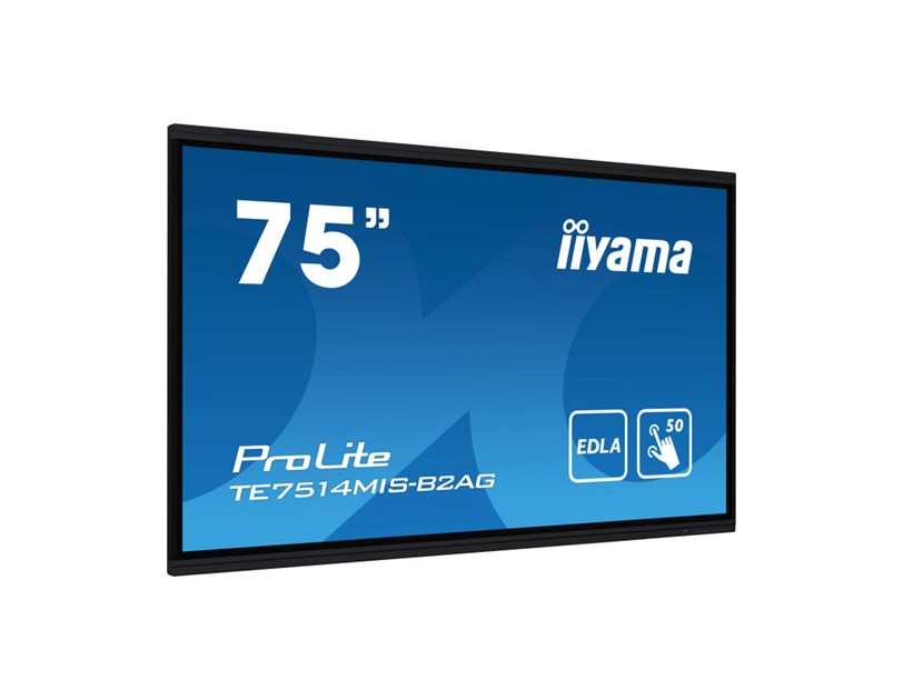 IIYAMA 75" TE7514MIS-B2AG Touchscreen 4K UHD (3840x2160) VA, 16:9, 8ms, 450 cd/m2, 5000:1, HDMI/DP, 6xUSB-A, 2xUSB-C, zvučnici, crni