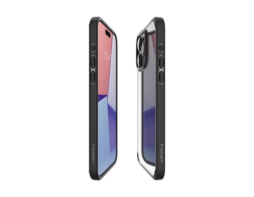 Spigen Crystal Hybrid, matte black - iPhone 15 Pro Max (ACS06449)