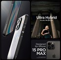 Spigen Crystal Hybrid, matte black - iPhone 15 Pro Max (ACS06449)