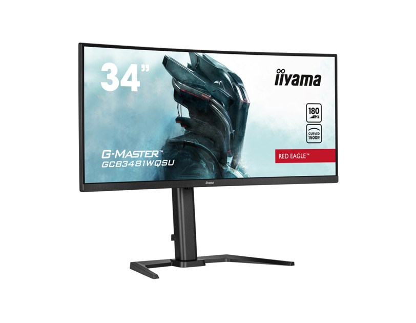 IIYAMA 34" G-Master GCB3481WQSU-B1 UWQHD (3440×1440) zakrivljeni VA, 180Hz, 21:9, 0.3ms, 500cd/m2, 4000:1, 2×HDMI/2×DP, 4×USB3.2, FreeSync Premium, HA, zvučnici, crni