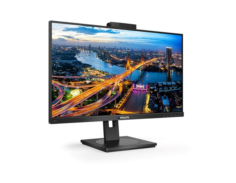 Philips 24" 242B1H/00 FHD (1920×1080) IPS, Pivot, Pop-up webcam, 75Hz, 4ms, 300 cd/m2, 1000:1, VGA/DVI-D/DP/HDMI, 3×USB-A/USB-B, zvučnici, crni