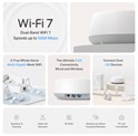TP-Link BE5000 Tri-Band Whole Home Mesh WiFi 7, 688Mbps/4324 Mbps (2.4GHz/5GHz) 2×2.5 Gbps port, Deco App