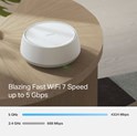 TP-Link BE5000 Tri-Band Whole Home Mesh WiFi 7, 688Mbps/4324 Mbps (2.4GHz/5GHz) 2×2.5 Gbps port, Deco App