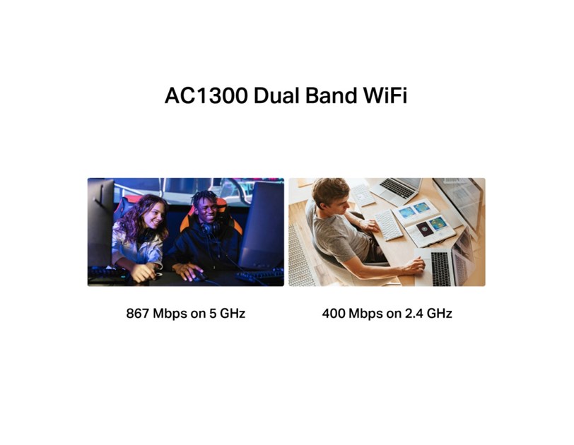 MERCUSYS AC1300 High Gain Wireless Dual Band USB Adapter