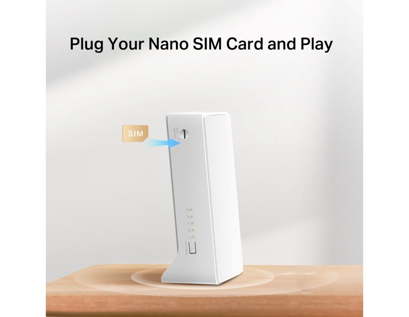 Mercusys bežični N 4G LTE usmjerivač (Router) 300Mbps (2.4GHz), 802.11b/g/n, interni 4G modem, 1×LAN/1×WAN, utor za SIM karticu