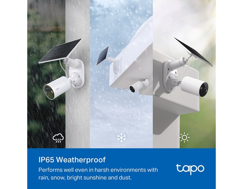 TP-Link Tapo C410 kamera + Tapo A201 Solar panel 2K 3MP, H.264, Color Night Vision, microSD, 2×Spotlights, dvosmjerni audio, detekcija pokreta, vodootporna IP65, Wi-Fi, Tapo app