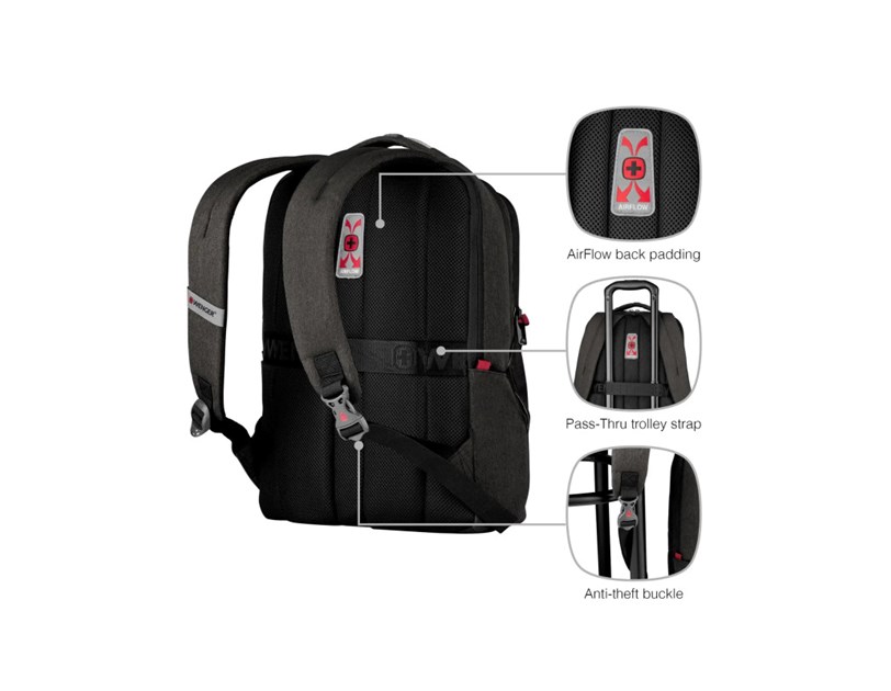 Wenger MX Professional ruksak za 16" prijenosnik, 21 L, vrijesko siva