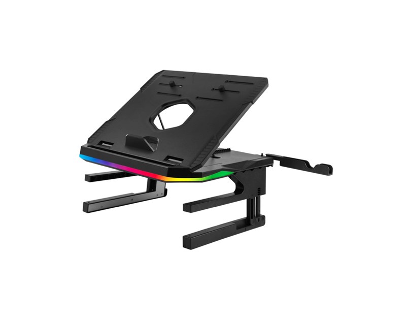 Enermax ELS001 podesivi i sklopivi RGB stalak za prijenosnike do 17", crni
