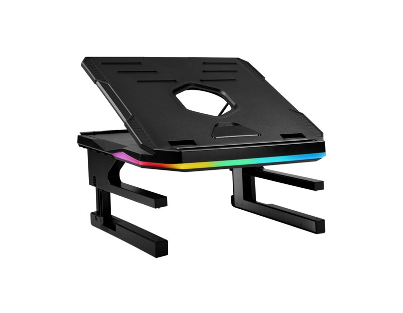 Enermax ELS001 podesivi i sklopivi RGB stalak za prijenosnike do 17", crni