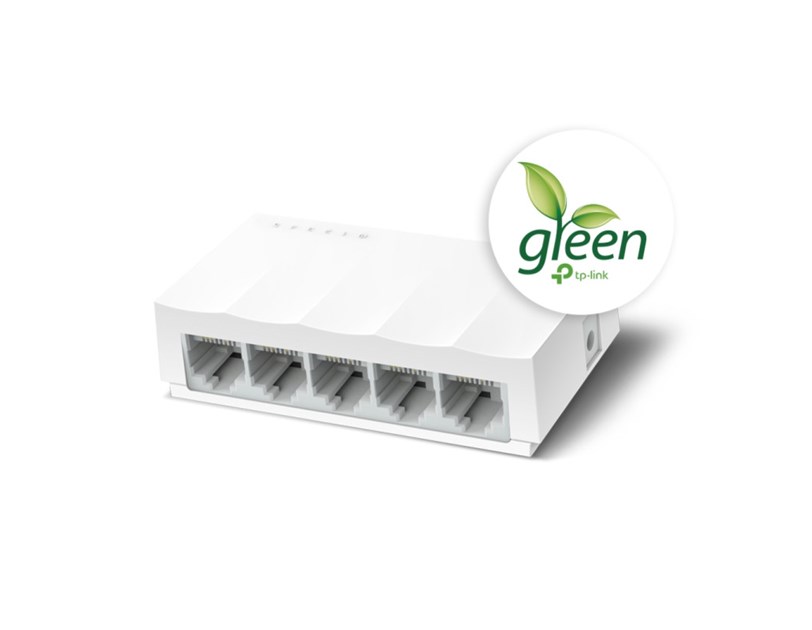 TP Link LS1005 5-Port 10/100Mbps Desktop Network preklopnik (Switch), 802.3X Flow Control, vanjsko napajanje