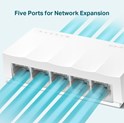 TP Link LS1005 5-Port 10/100Mbps Desktop Network preklopnik (Switch), 802.3X Flow Control, vanjsko napajanje