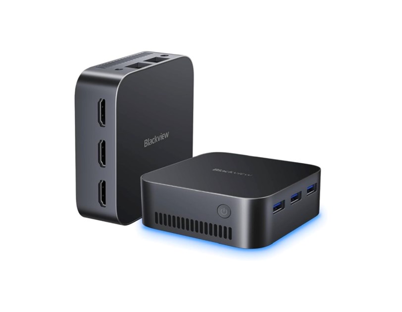 BLACKVIEW MP80 Mini PC, Intel Alder Lake N97, 16GB LPDDR5, 512GB SSD, Intel UHD, Wi-Fi 5, bluetooth 4.2, 3xHDMI, 3xUSB, 2xLAN, Win11Pro